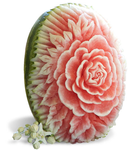 Carved watermelon